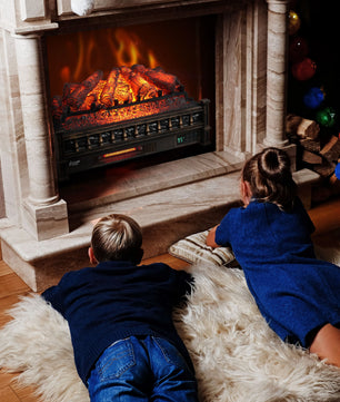 (Open Box) Eternal Flame EF26-PB Smart Electric Fireplace Logs, WiFi Enabled