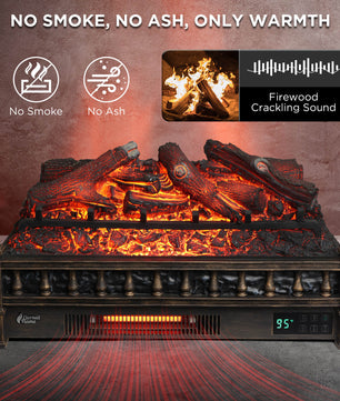 Eternal Flame EF26-LG Smart Electric Fireplace Logs, WiFi Enabled