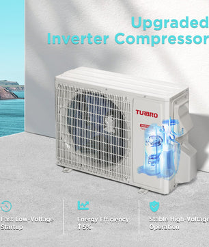 Finnmark 12000 BTU WiFi Ductless Mini Split AC with Heat Pump, 115V/230V (R32)