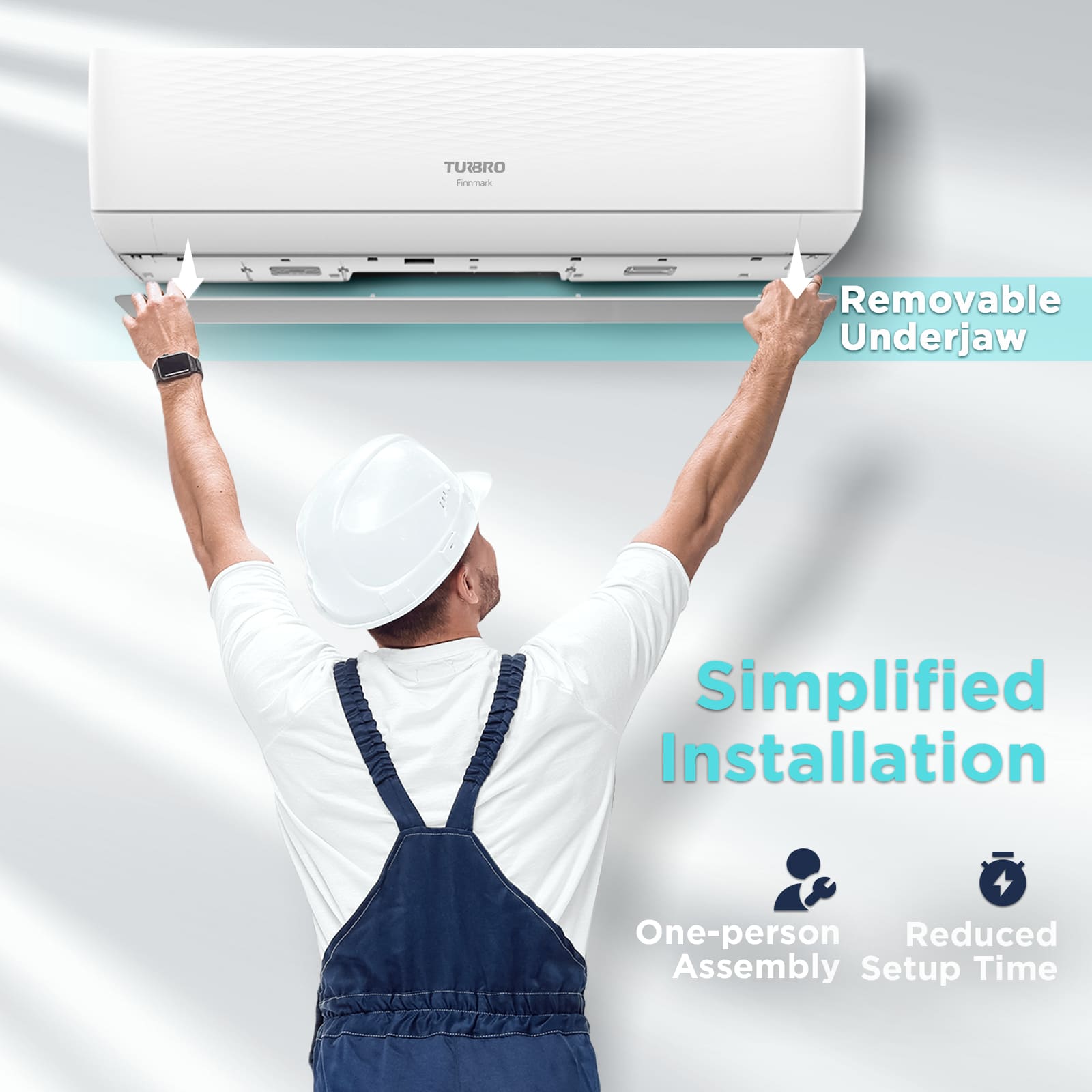 Finnmark 18000 BTU WiFi Ductless Mini Split AC with Heat Pump, 230V (R32)