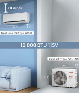 Greenland 12,000 BTU WiFi Ductless Mini Split AC with Heat Pump (R454B)
