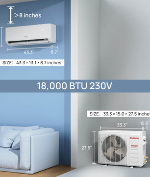 Greenland 18,000 BTU WiFi Ductless Mini Split AC with Heat Pump (R454B)