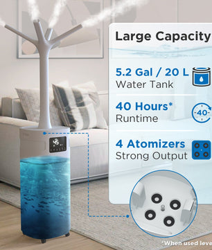 Greenland 5.3Gal Commercial Humidifier for Large Rooms, WiFi Enabled