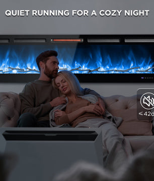 In Flames INF88W-3D WiFi Smart Wall Mounted Electric Fireplace - Tempered Glass