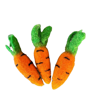 FELTED CAT TOY CARROTS