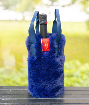 Faux Fur Wine Tote