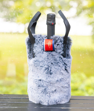 Faux Fur Wine Tote