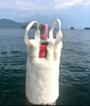 Faux Fur Wine Tote