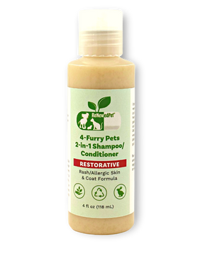 4-FURRY PETS 2-IN-1 * RESTORATIVE SHAMPOO & CONDITIONER