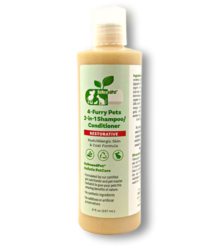 4-FURRY PETS 2-IN-1 * RESTORATIVE SHAMPOO & CONDITIONER