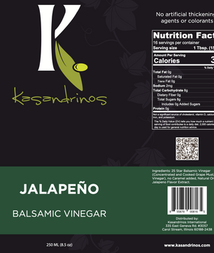 Jalapeño Balsamic Vinegar - 250ml