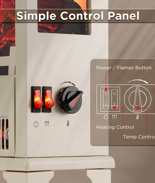 (Open Box) Suburbs TS17Q Electric Fireplace Stove Heater