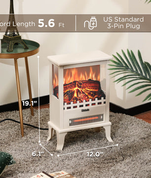 (Open Box) Suburbs TS17Q Electric Fireplace Stove Heater