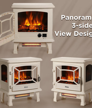 Suburbs TS20-SD Electric Fireplace Stove Heater with Sound