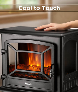 Suburbs TS20-SD Electric Fireplace Stove Heater with Sound