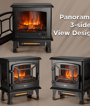 Suburbs TS20-SD Electric Fireplace Stove Heater with Sound