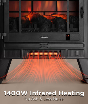 Suburbs TS25 Smart Electric Fireplace Stove Heater, WiFi Enabled