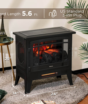 Suburbs TS25 Smart Electric Fireplace Stove Heater, WiFi Enabled