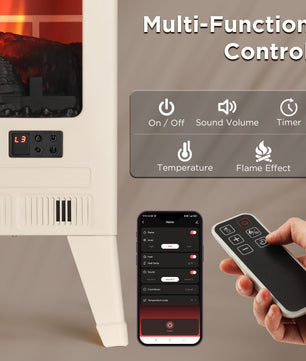 Suburbs TS25 Smart Electric Fireplace Stove Heater, WiFi Enabled