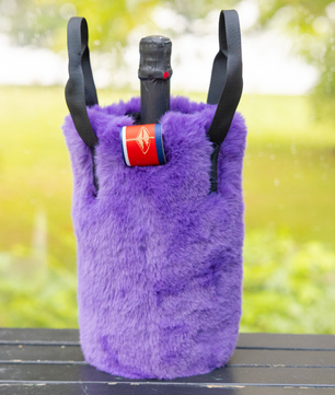 Faux Fur Wine Tote
