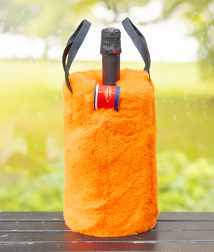 Faux Fur Wine Tote