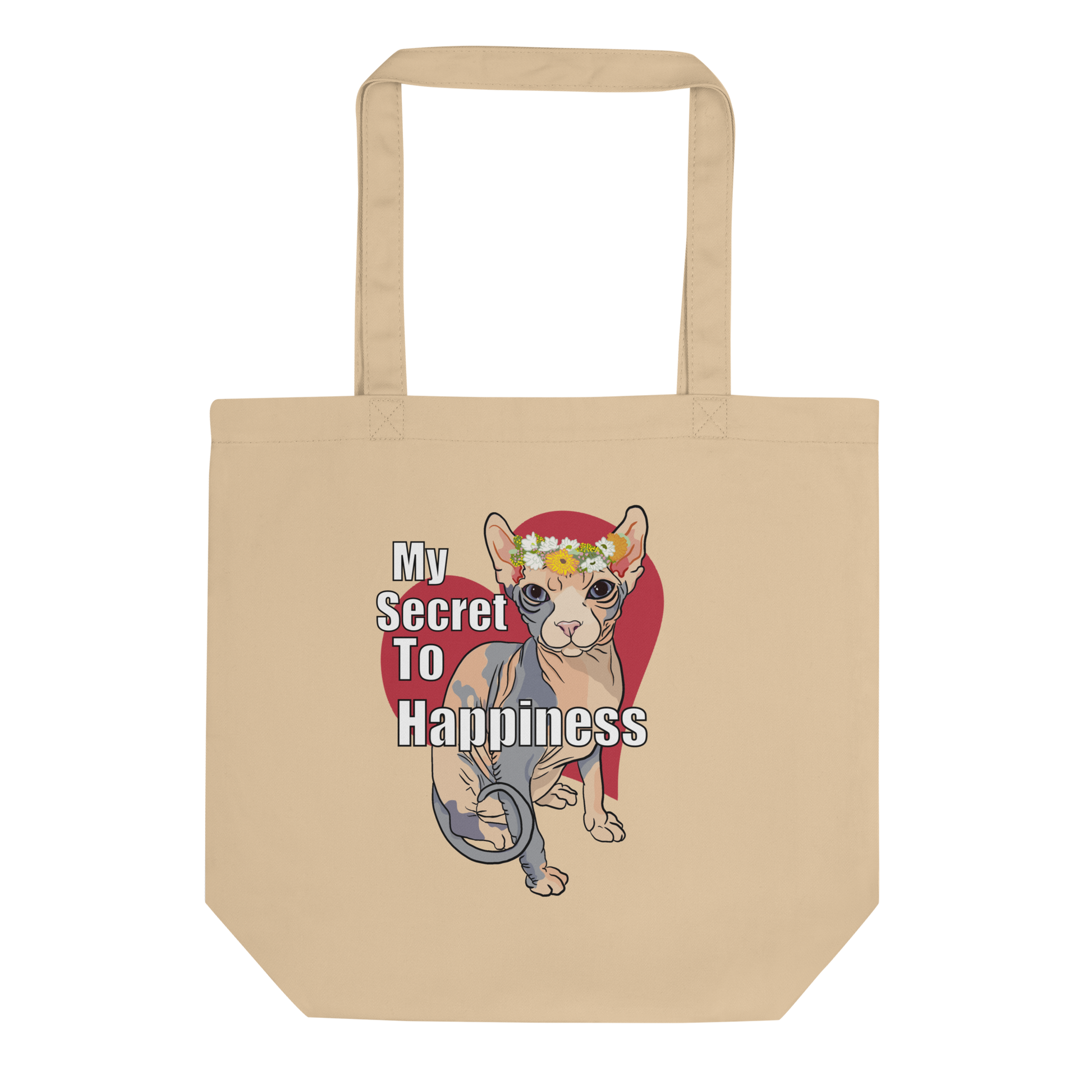 "MY SECRET TO HAPPINESS" ECO TOTE