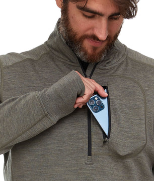 Heavyweight - Men's Wool 1/4 Zip Wilderness