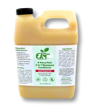4-FURRY PETS 2-IN-1 * RESTORATIVE SHAMPOO & CONDITIONER