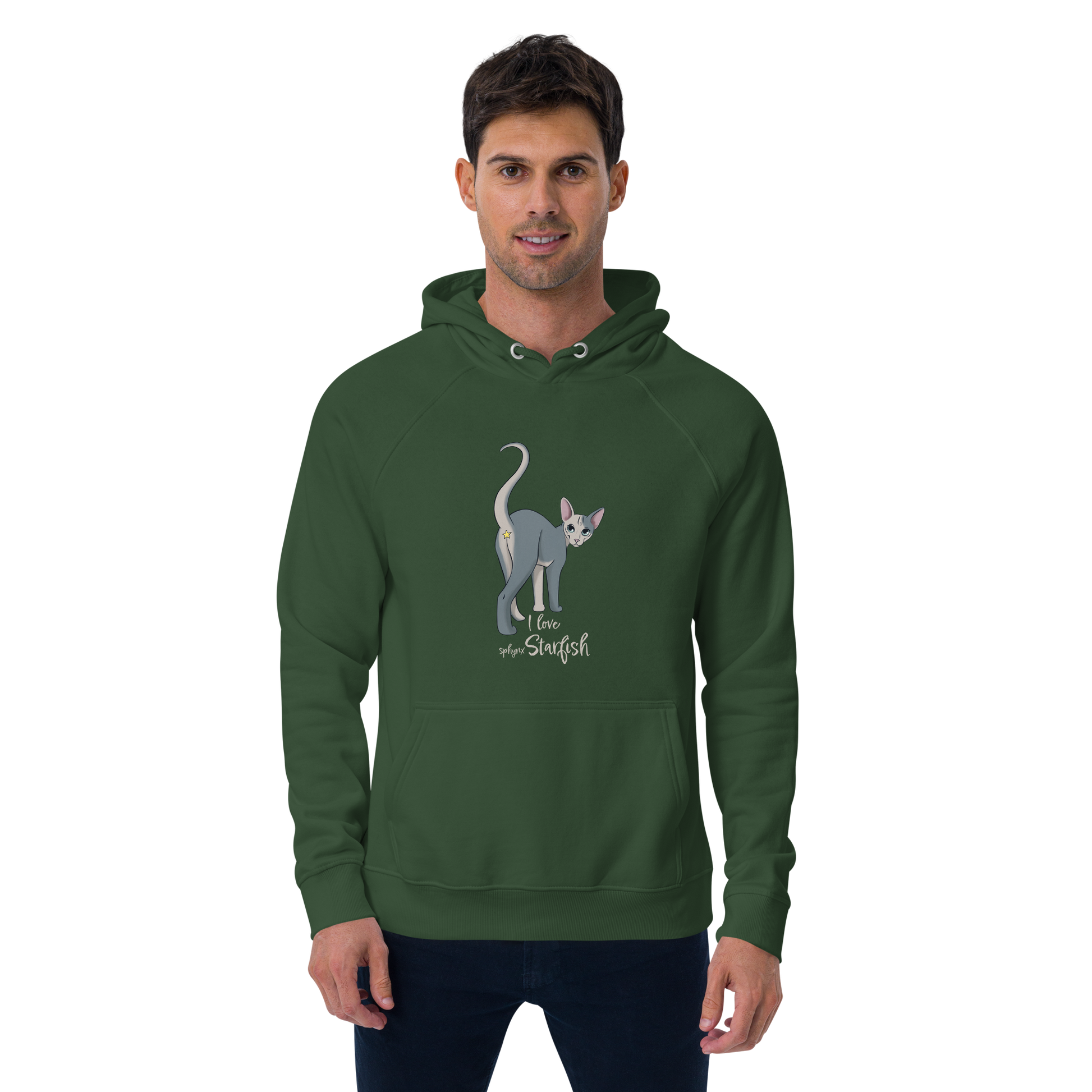 "I LOVE SPHYNX STARFISH" UNISEX ECO HOODIE