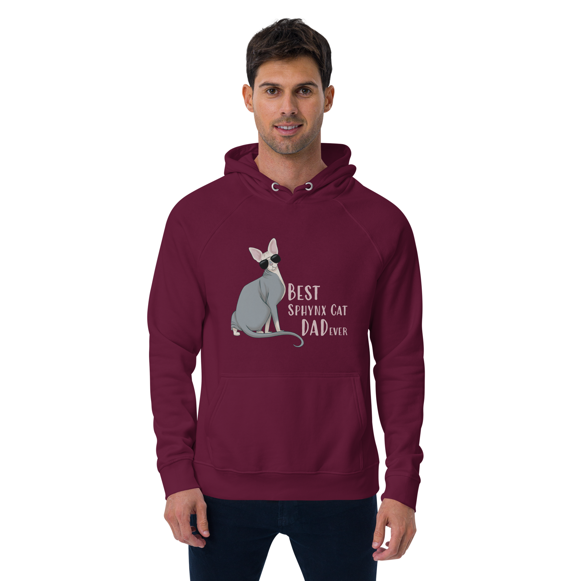 "BEST SPHYNX CAT DAD" UNISEX ECO HOODIE