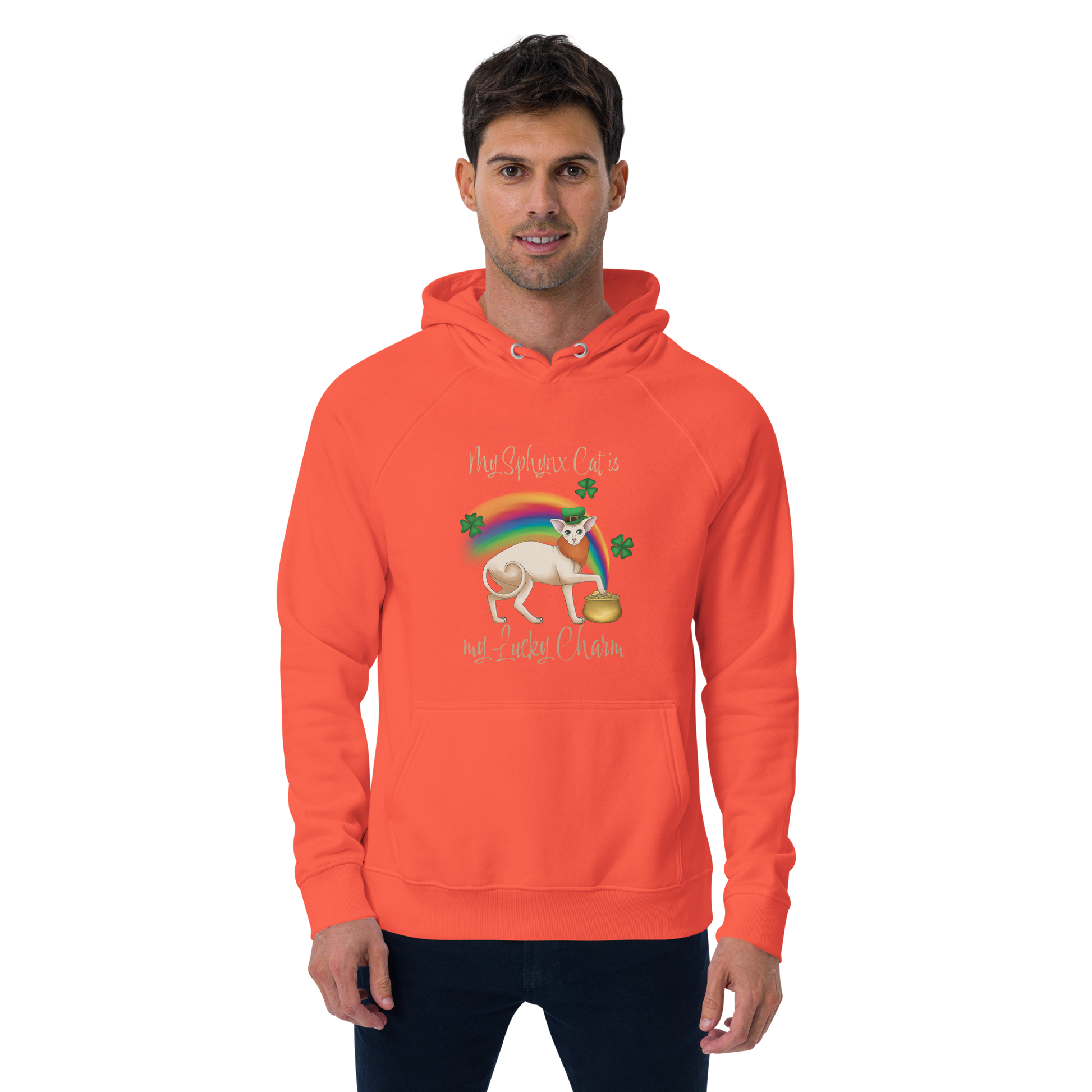"MY SPHYNX IS MY LUCKY CHARM" UNISEX ECO HOODIE