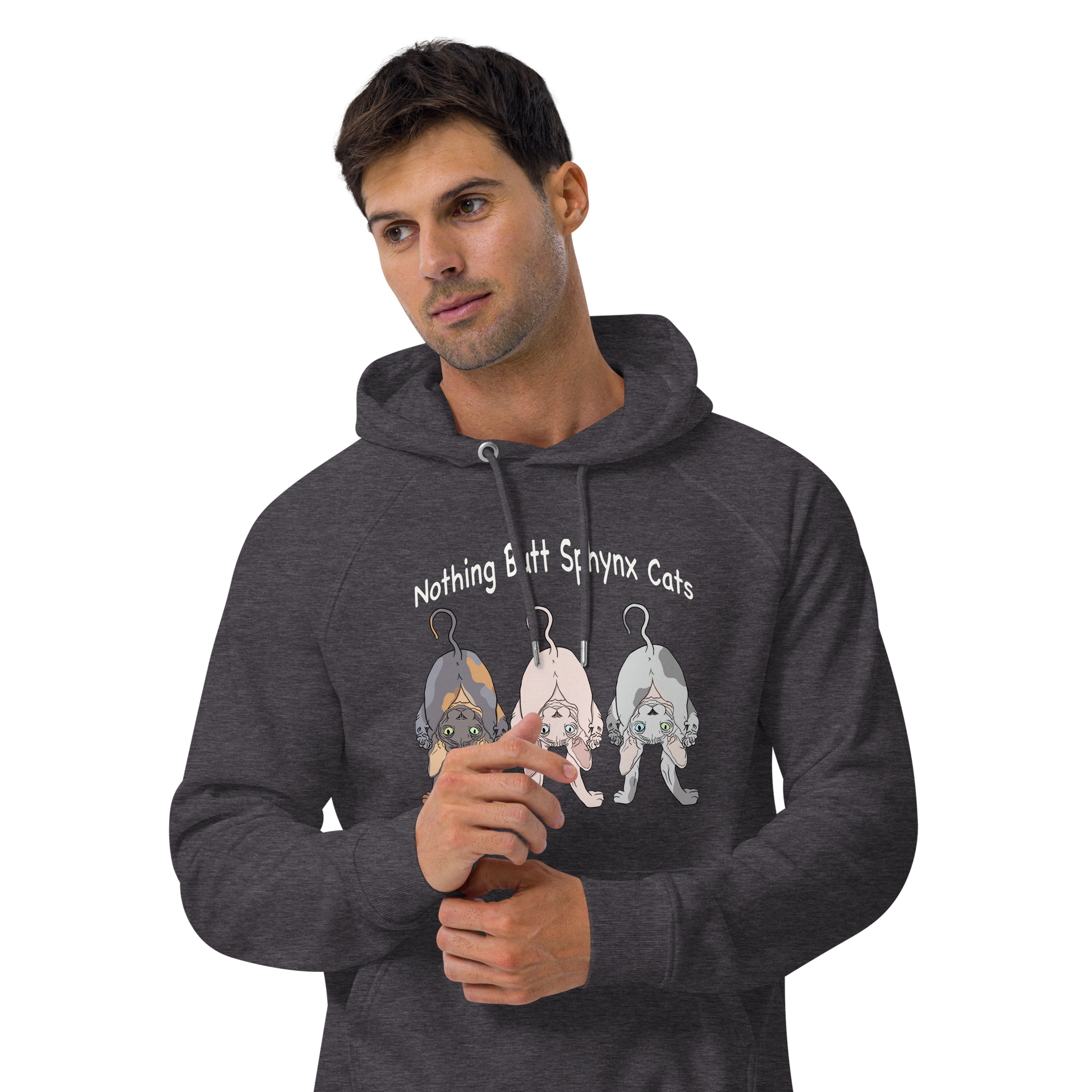 "NOTHING BUTT SPHYNX CATS" UNISEX ECO HOODIE