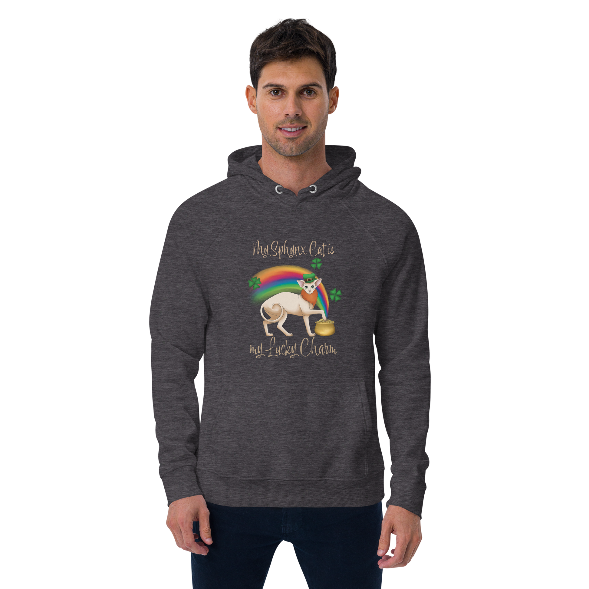 "MY SPHYNX IS MY LUCKY CHARM" UNISEX ECO HOODIE