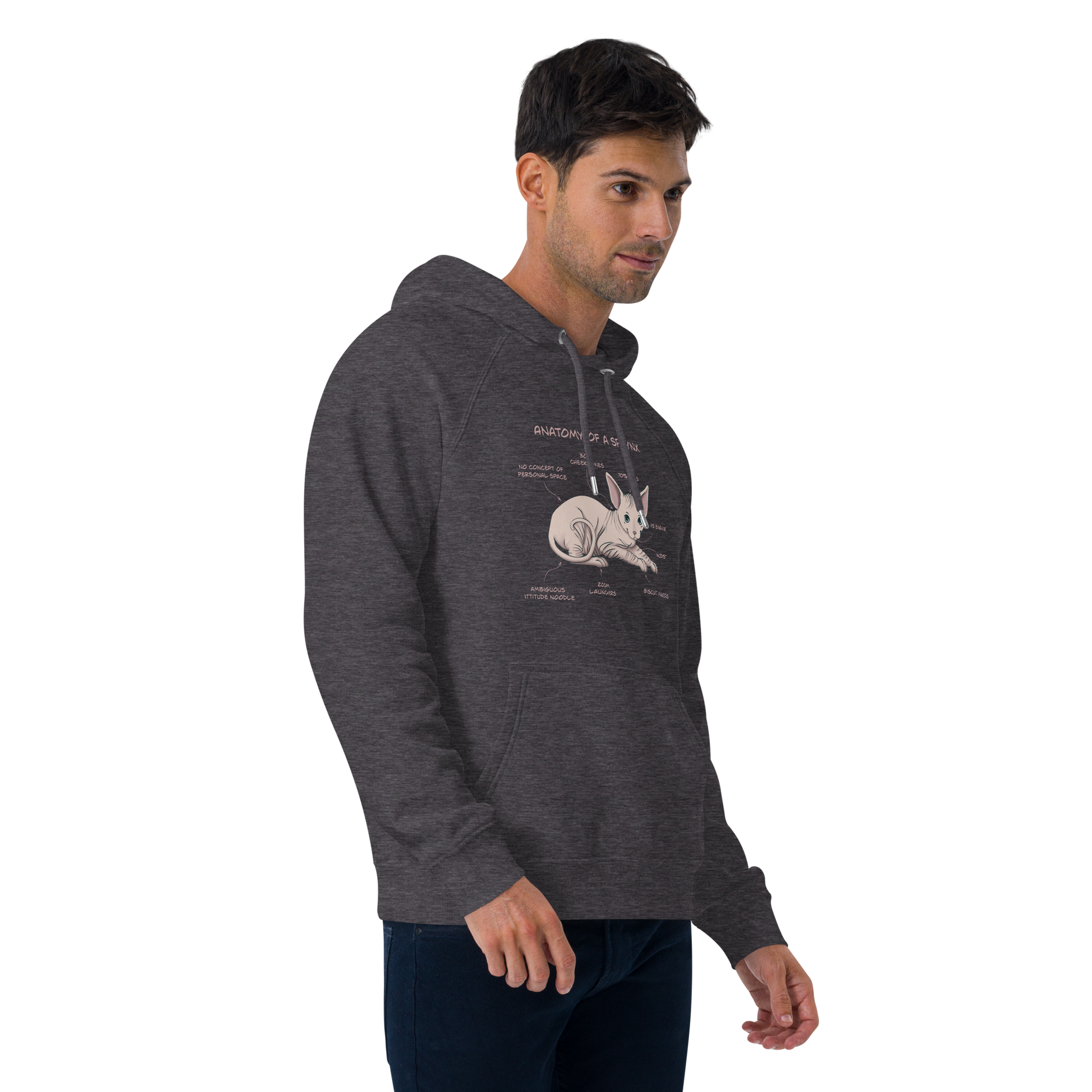 "ANATOMY OF A SPHYNX" UNISEX ECO HOODIE