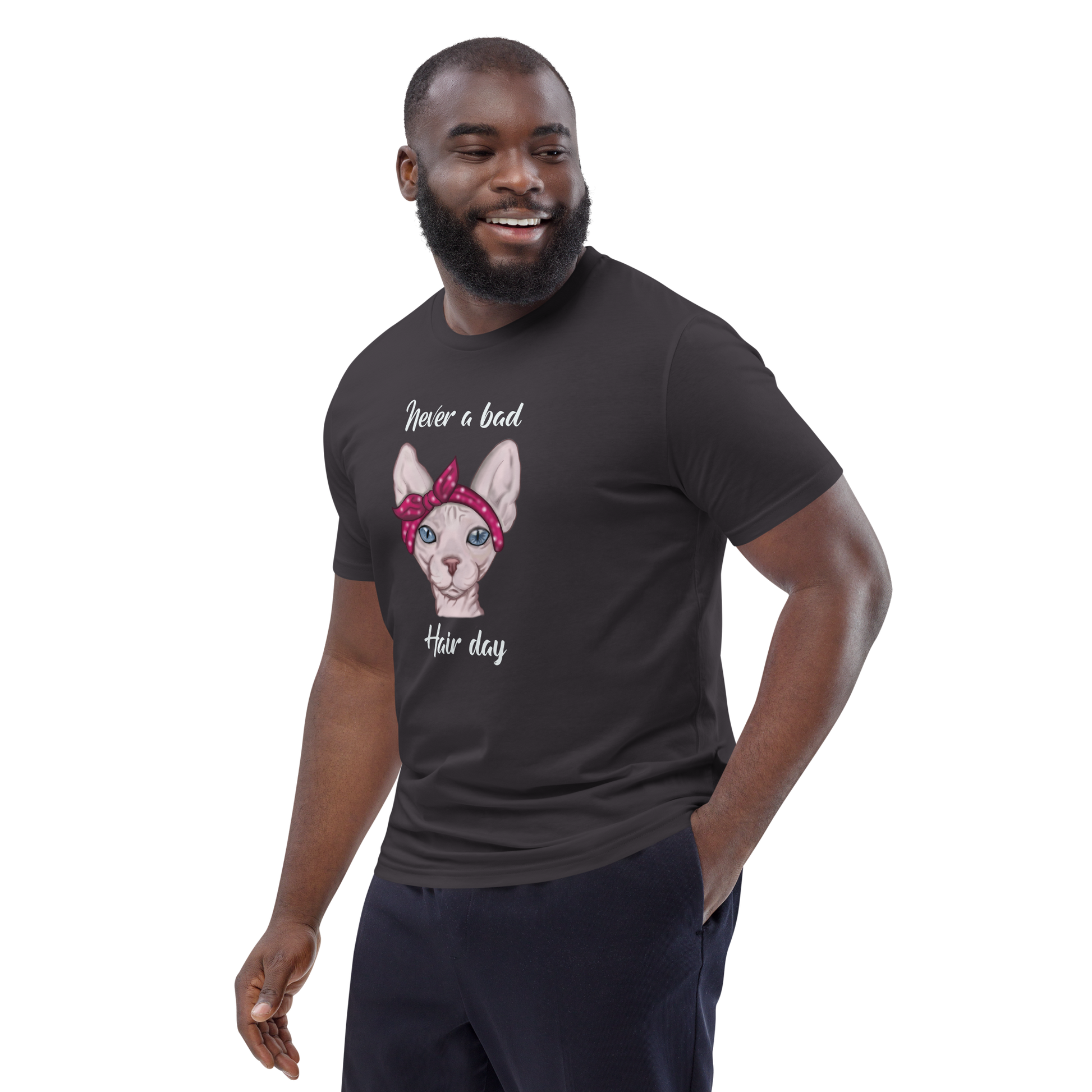 "NEVER A BAD HAIR DAY" UNISEX ECO TEE