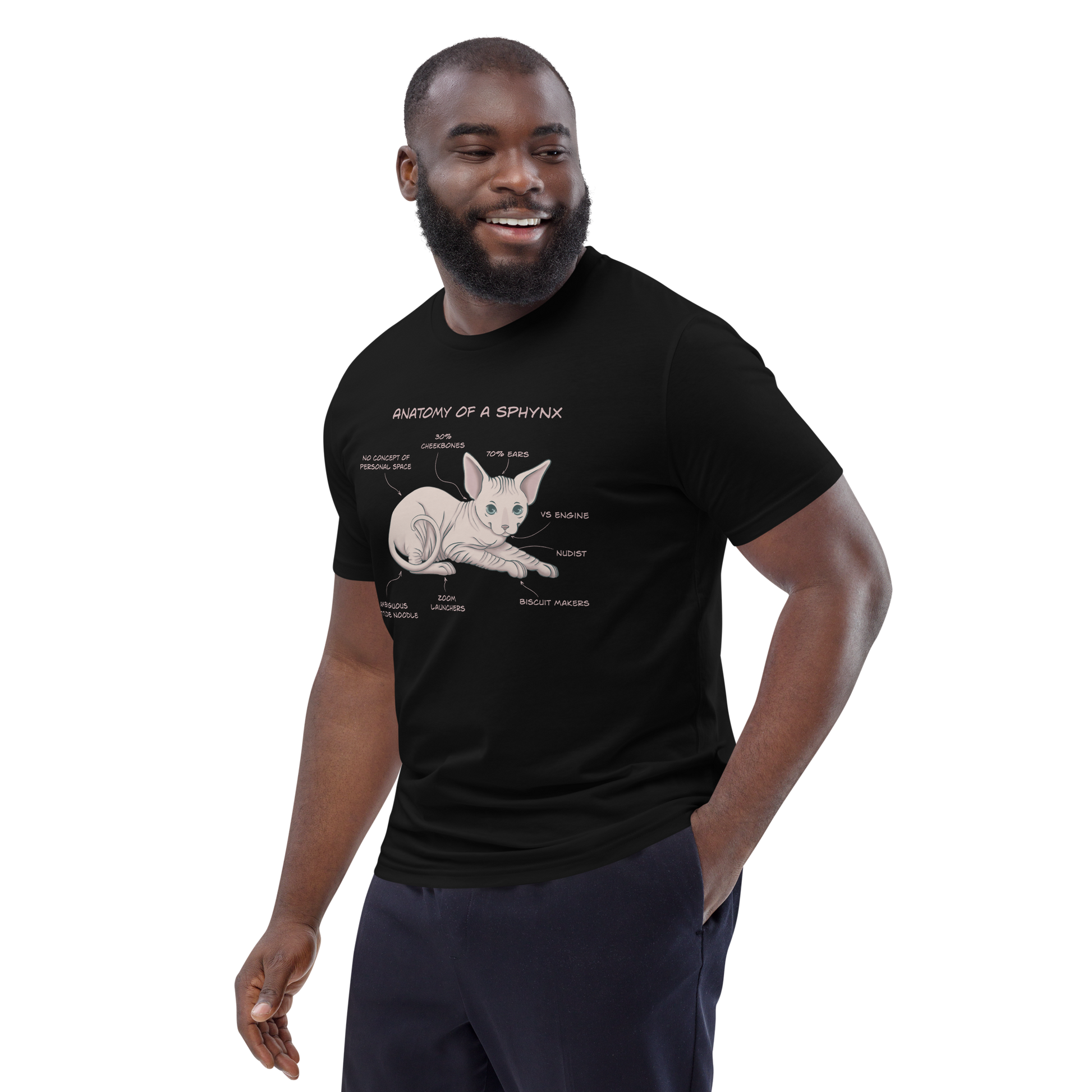 "ANATOMY OF A SPHYNX" UNISEX ORGANIC TEE