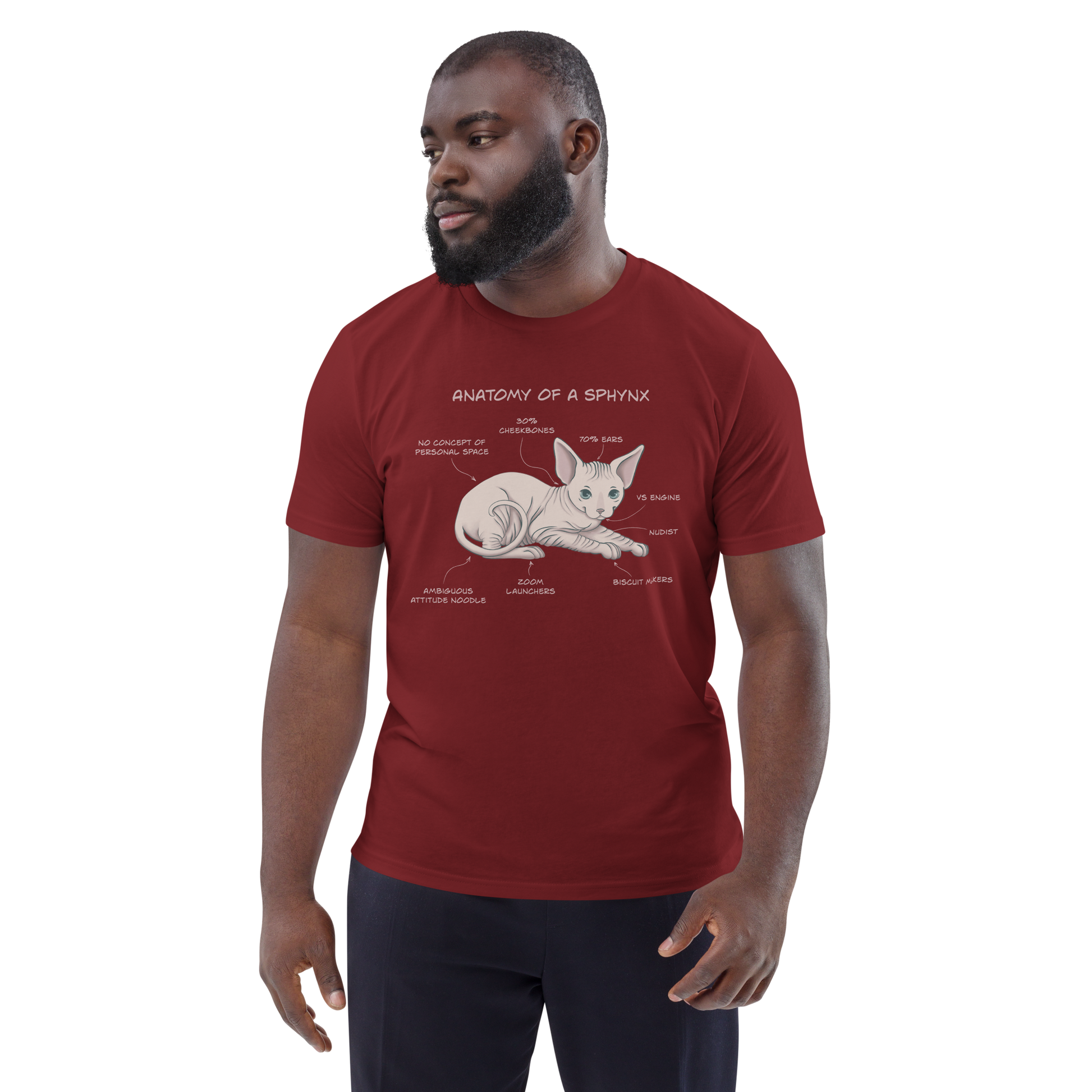 "ANATOMY OF A SPHYNX" UNISEX ORGANIC TEE