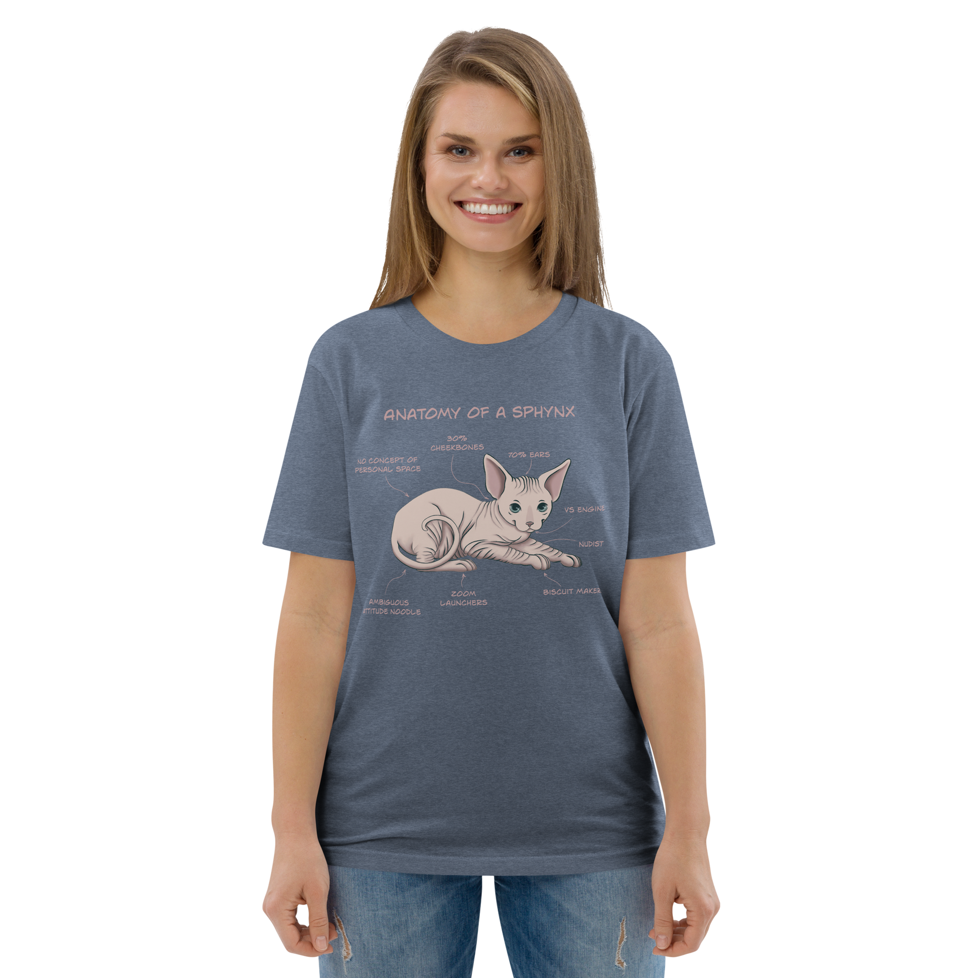 "ANATOMY OF A SPHYNX" UNISEX ORGANIC TEE
