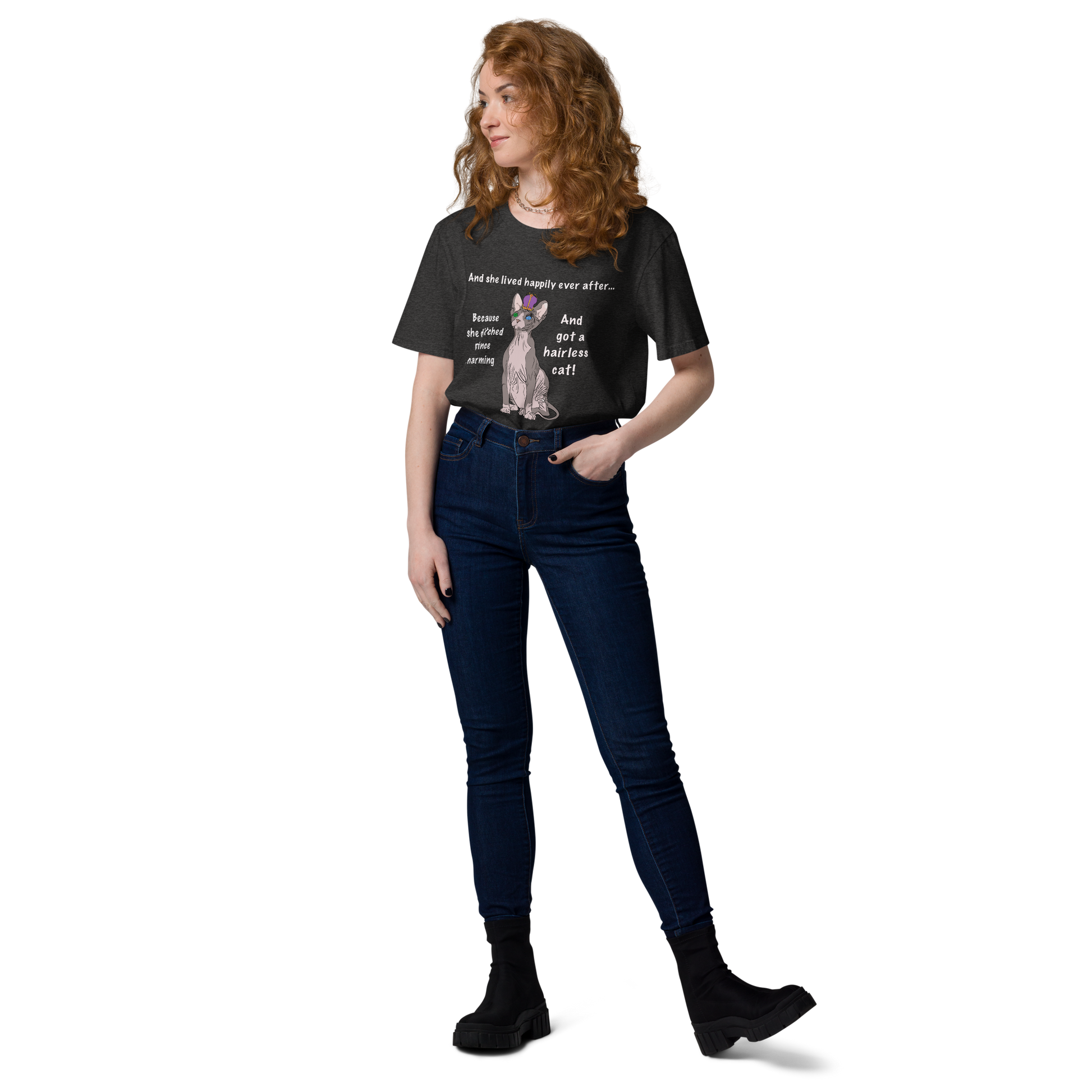 "DITCHED PRINCE CHARMING & GOT A SPHYNX CAT" ECO TEE