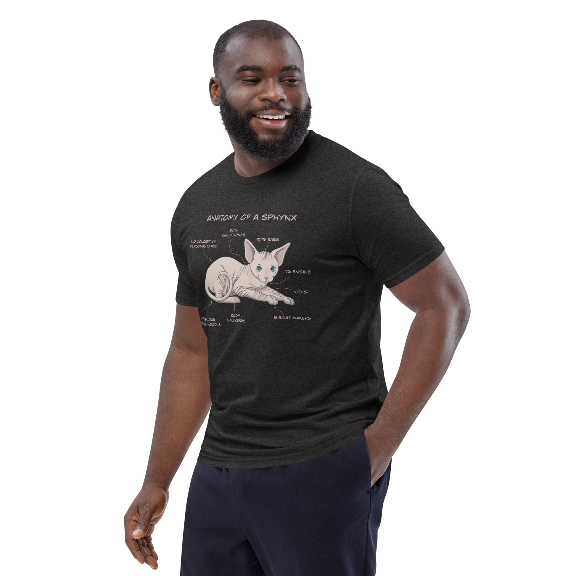 "ANATOMY OF A SPHYNX" UNISEX ORGANIC TEE