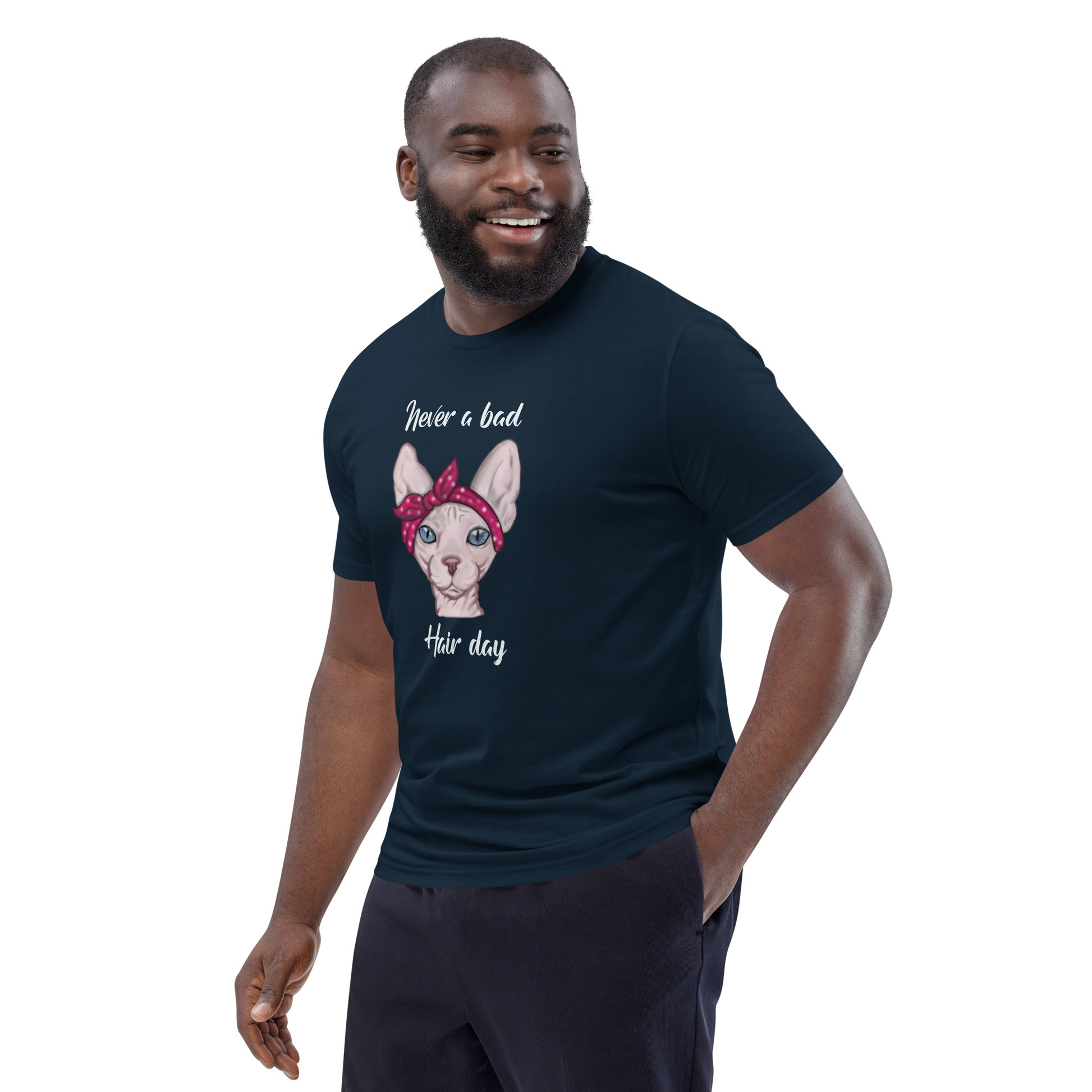 "NEVER A BAD HAIR DAY" UNISEX ECO TEE