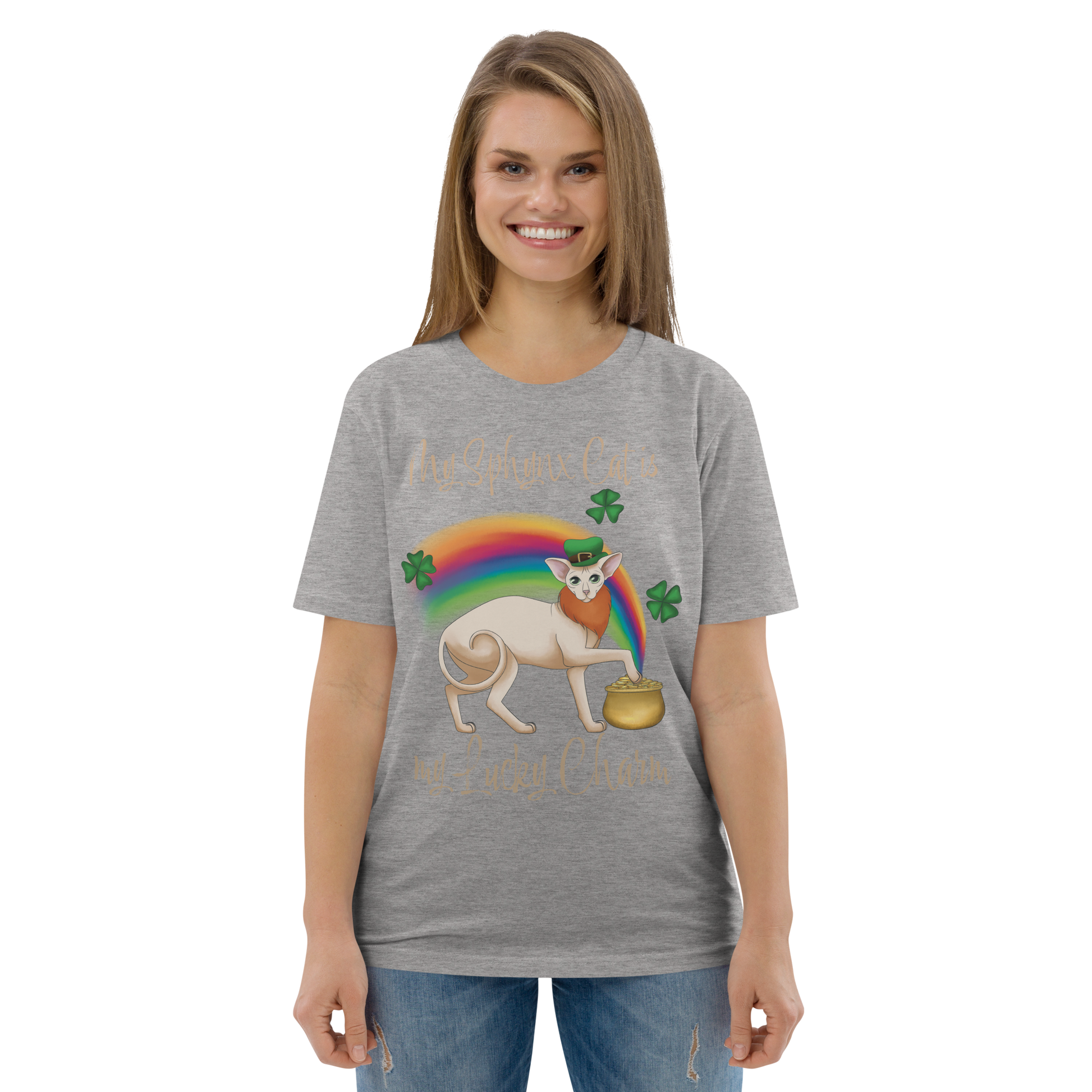 "MY SPHYNX CAT IS MY LUCKY CHARM" - UNISEX TEE