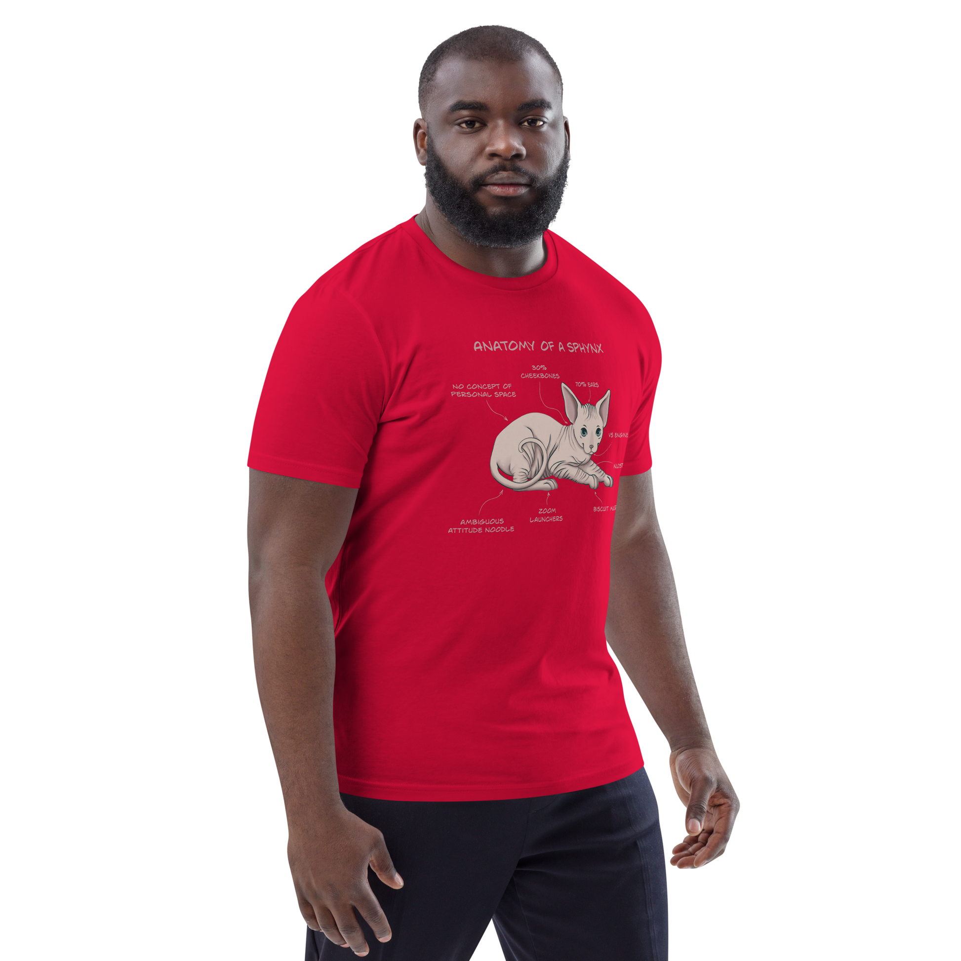 "ANATOMY OF A SPHYNX" UNISEX ORGANIC TEE