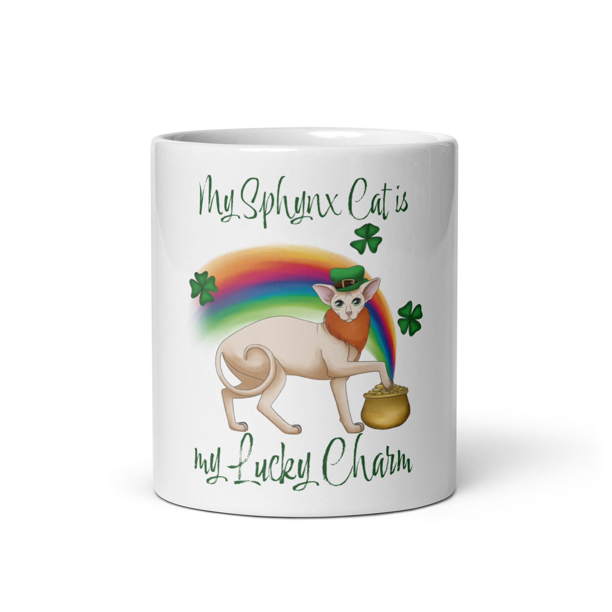 "MY SPHYNX IS MY LUCKY CHARM" COFFEE MUG