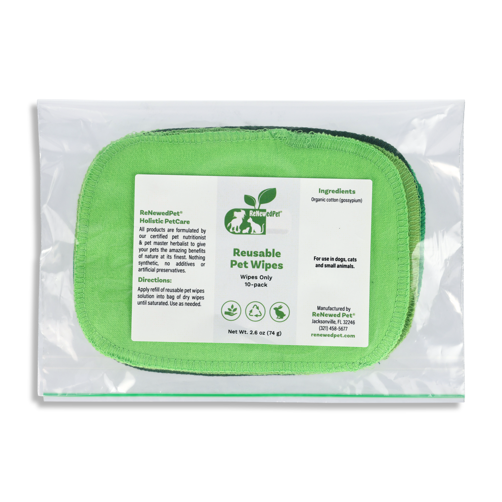 4-ALL PETS REUSABLE PET WIPES *Wipes ONLY*