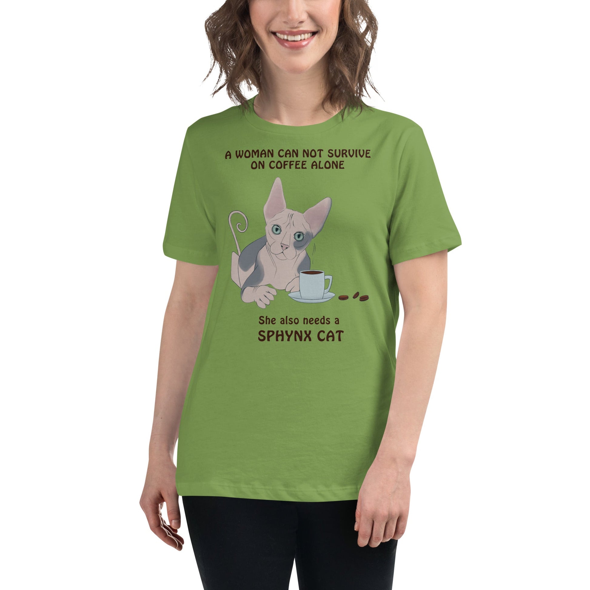 "WOMAN CANT SURVIVE ON COFFEE ALONE" TEE