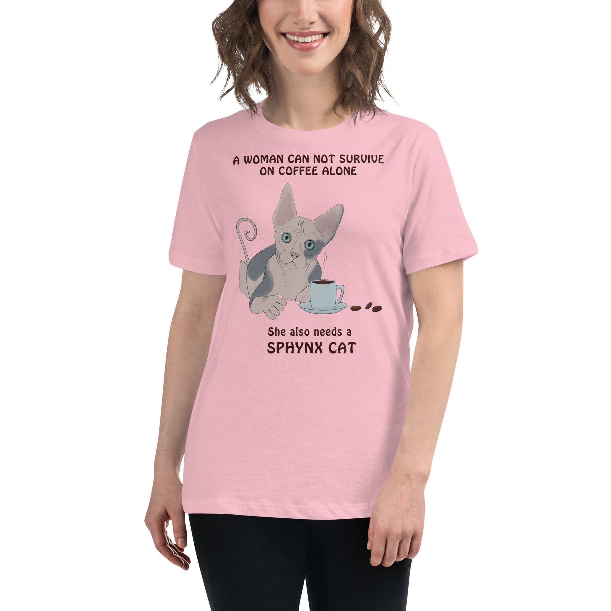 "WOMAN CANT SURVIVE ON COFFEE ALONE" TEE